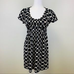 INC Black & White Polka-Dot Dress, Size M